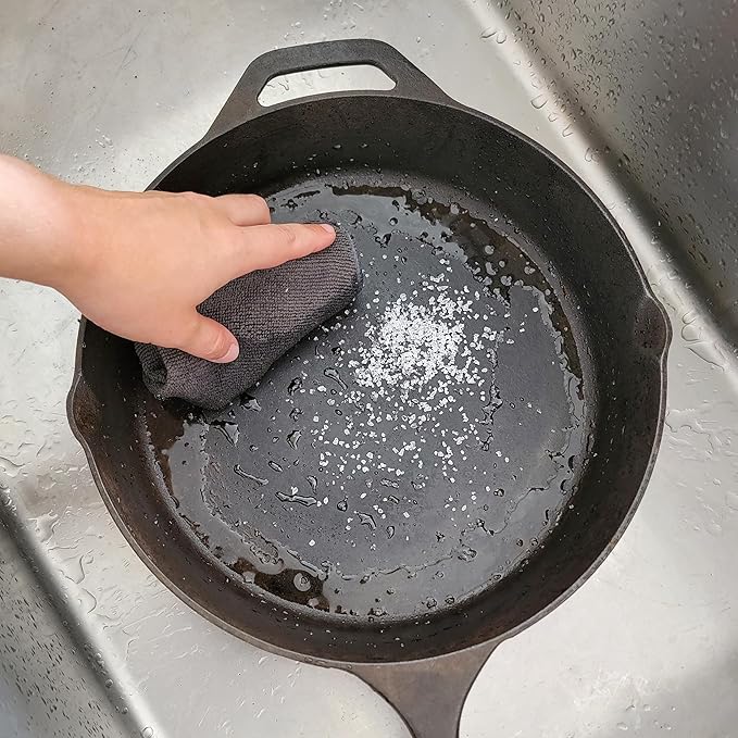 CARON & DOUCET - Ultimate Cast Iron Set: Seasoning Oil, Cleaning Soap & Restoring Scrub | 100% Plant-Based & Best for Cleaning Care, Washing, Restoring & Seasoning Skillets, Pans & Grills!