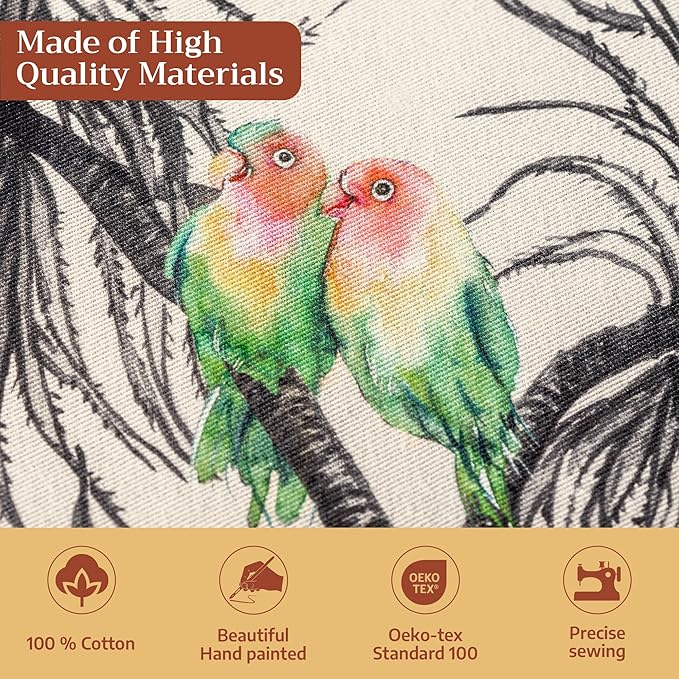 Maison d' Hermine Table Cloth Rectangle Table 100% Cotton 54 x 72 Inches Fall Tablecloth Reusable Everyday Use for Thanksgiving Christmas Decorations Dining Farmhouse Party (Amazonia)