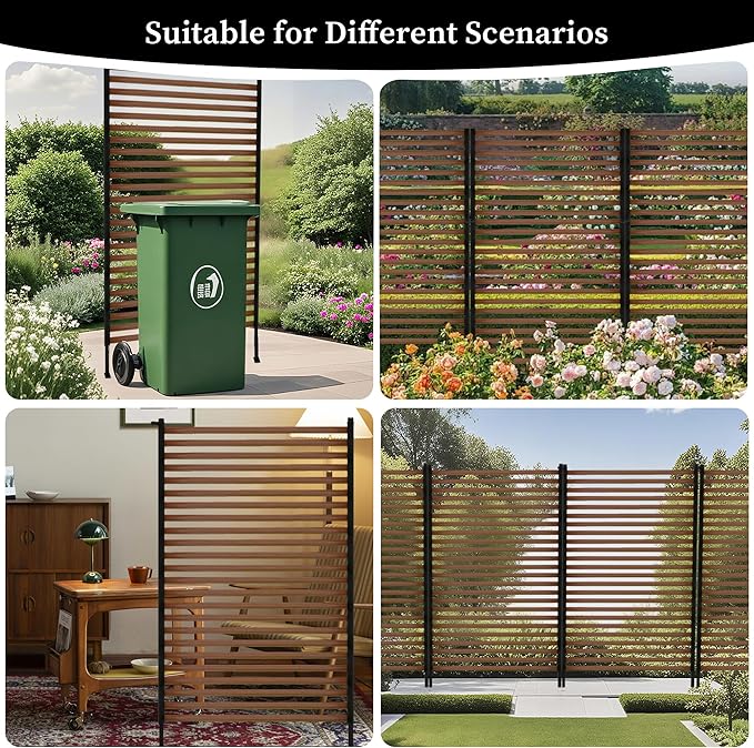 Outdoor Privacy Screens, 3.28FT X 6FT Decorative Privacy Fence Panels for Patio, Backyard and Garden