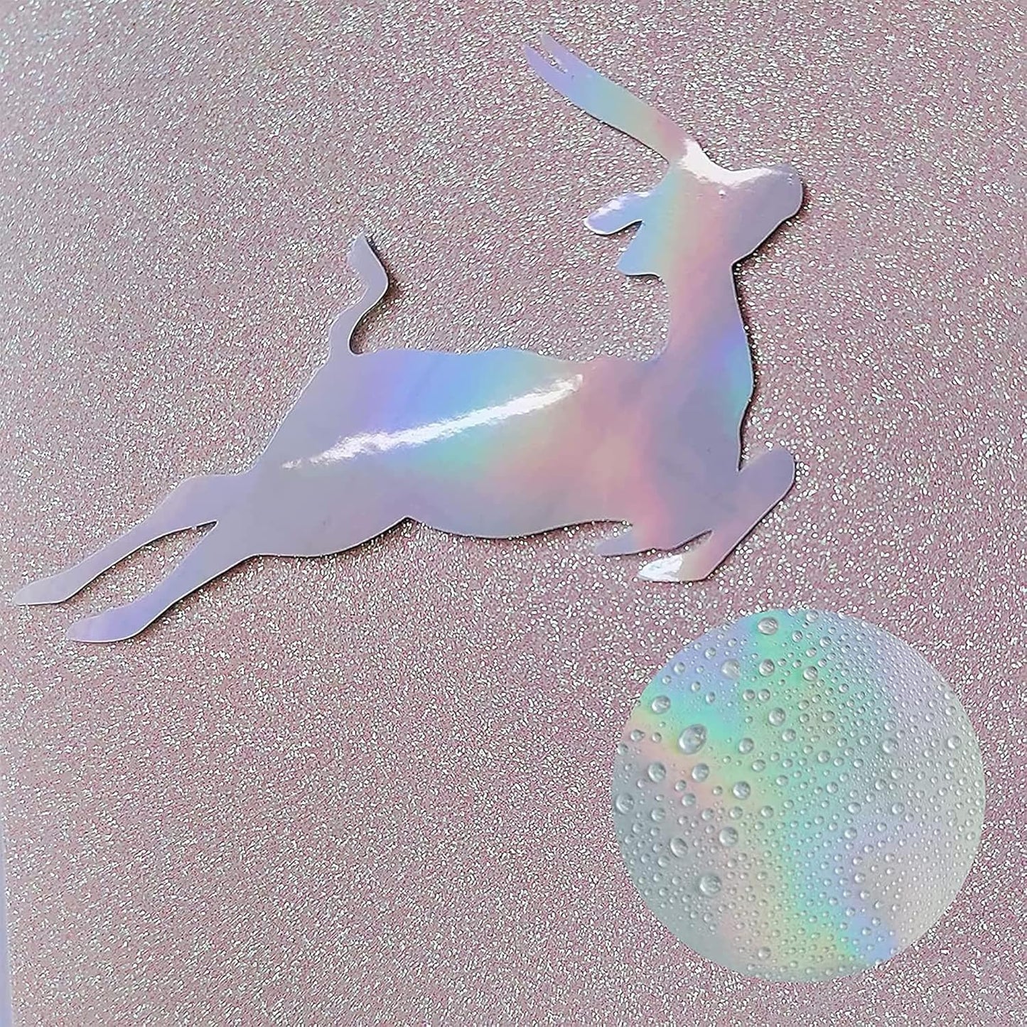 36 Sheets Holographic Sticker Paper Clear Vinyl Sheets Self-Adhesive Overlay Film Laminate Sticker Paper Rainbow/Dots/Star/Broked Glass/Sand Star/Heart, 8.5x11 Inch