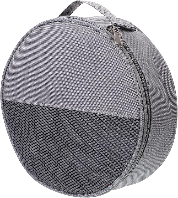 Outdoor Tableware Bag Round Mesh Camping Storage Organizer for Plates Bowls and Utensils Portable Cooking Cookware Carrying Case 8.66X8.66X2.36 Inches
