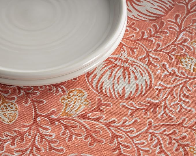 Maison d' Hermine Table Cloth Rectangle Table 100% Cotton 60 x 108 Inches Fall Tablecloth Reusable Everyday Use for Thanksgiving Christmas Decorations Dining Farmhouse Party (Harvest Festival)
