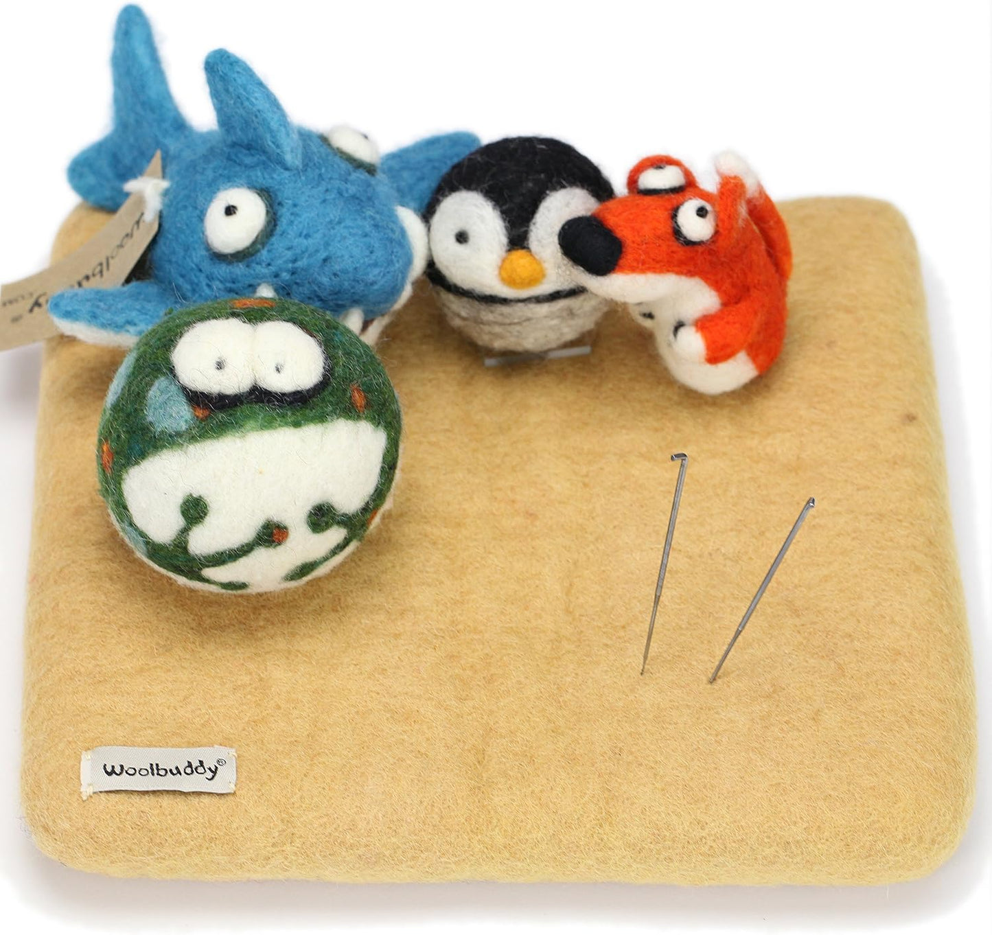 Woolbuddy Needle Felting Pad – Yellow Wool Mat 10x10x1.5 – Foam Alternative Base for 3D, Wet, & Dry Felting Crafts