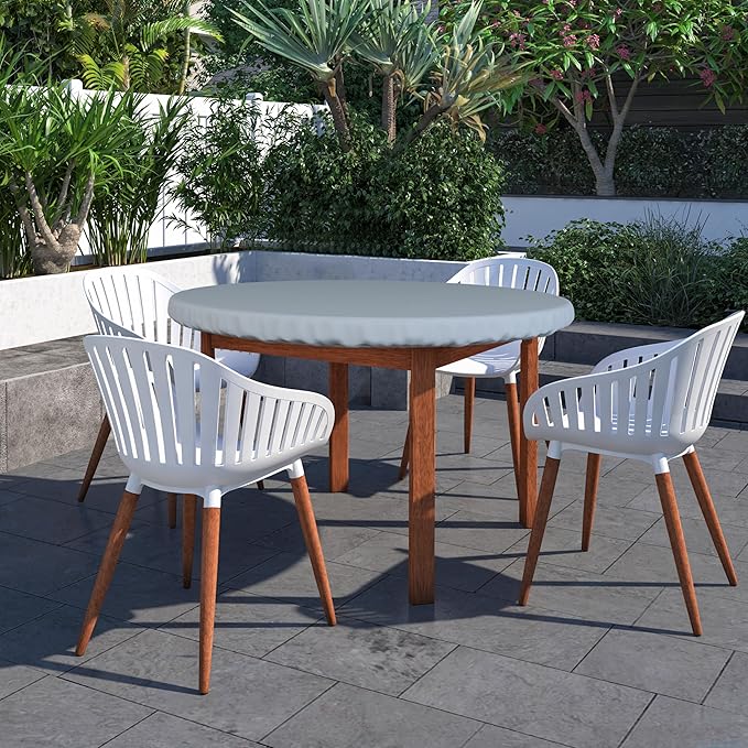 Covers & All Round Table Top Cover, 18 Oz Heavy Duty Waterproof UV & Weather Resistant Patio Table Cover, Outdoor Table Cover for Patio Outdoor Furniture & Coffee Table (41" Dia x 4 H Inches, Gray)