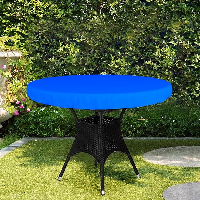 Covers & All Round Table Top Cover, 18 Oz Heavy Duty Waterproof UV & Weather Resistant Patio Table Cover, Outdoor Table Cover for Patio Outdoor Furniture & Coffee Table (41" Dia x 4” H Inches, Blue)