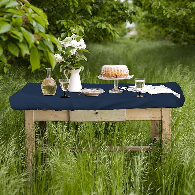 Covers & All Rectangle Table Top Cover, 12 Oz Waterproof UV & Weather Resistant Patio Table Cover, Outdoor Table Cover for Patio Furniture (80" L x 40" W x 5" H, Blue)