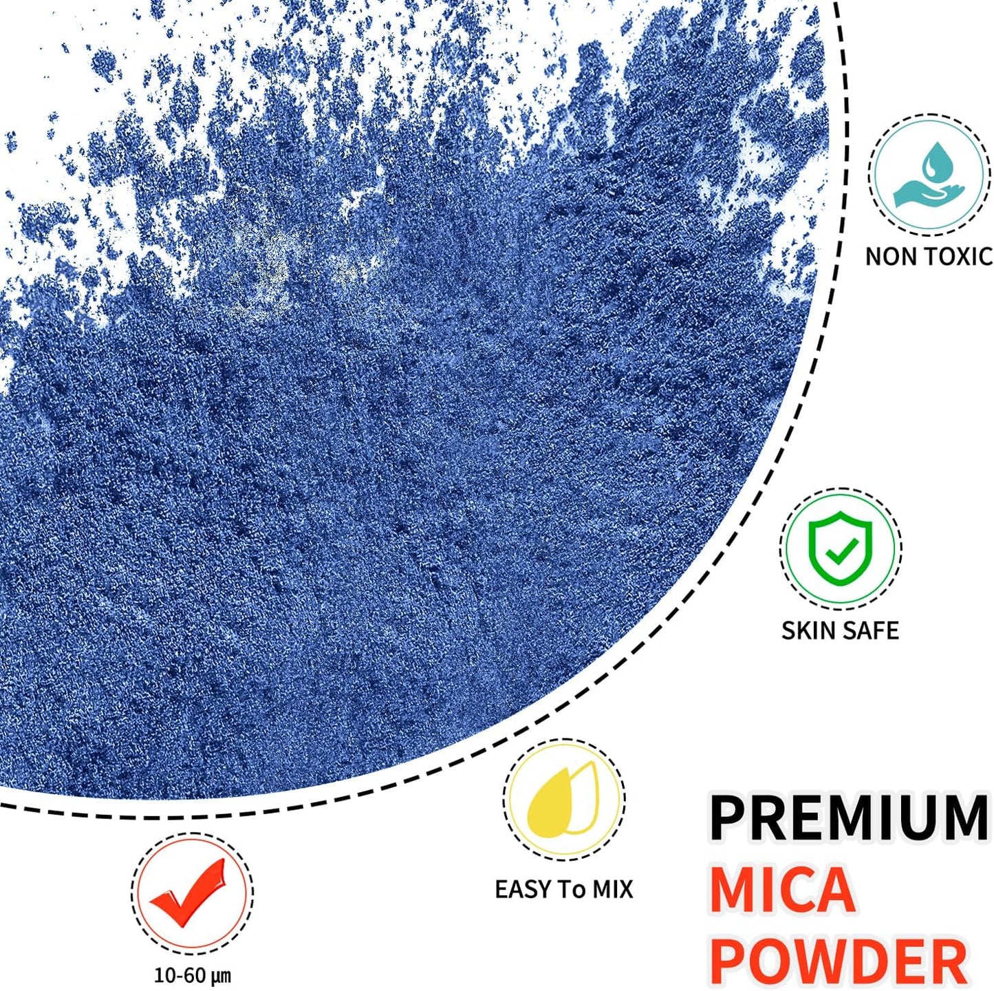 Mica Powder - 100g Mica Powder for Epoxy Resin - Metallic Color Pigment for Resin, Soap, Bath Bombs, Eye Shadow, Nails, DIY Crafting Projects etc. (Violet)