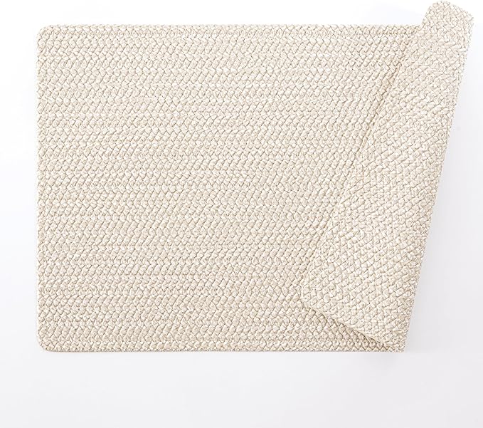 POLYTE Indoor/Outdoor Washable Woven Vinyl Table Dining Placemats, Set of 4