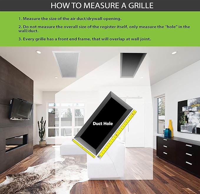 HVAC Premium 24"w X 8"h Adjustable AIR Supply Diffuser - HVAC Vent Cover Sidewall or Ceiling - Grille Register - High Airflow - White [Outer Dimensions: 25.75"w X 9.75"h]