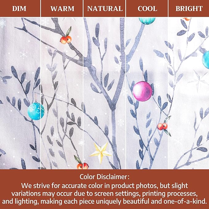 Maison d' Hermine Table Cloth Rectangle Table 100% Cotton 70 x 90 Inches Fall Tablecloth Reusable Everyday Use for Thanksgiving Christmas Decorations Dining Farmhouse Party (Fairy Christmas)
