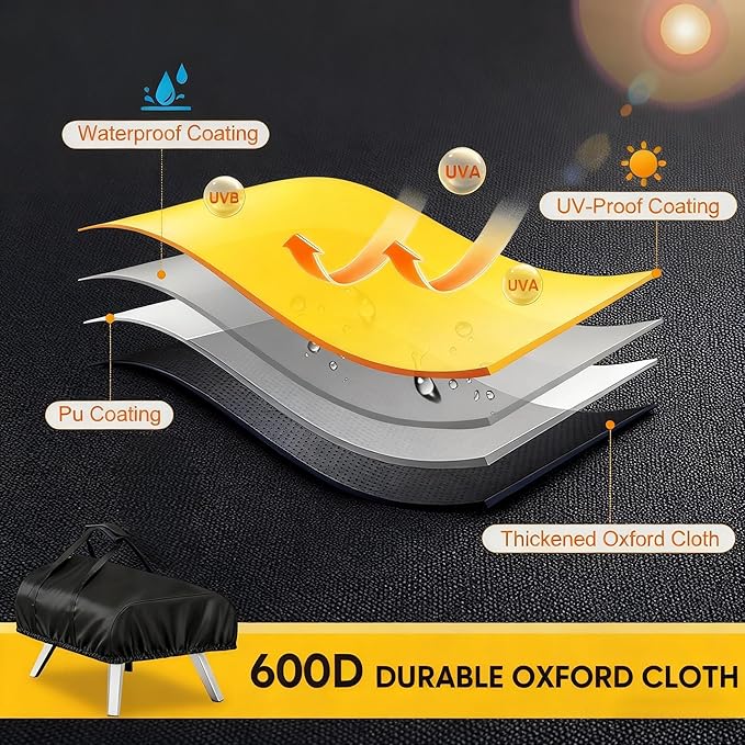 Pizza Oven Cover for ooni Koda 16,Waterproof Pizza Oven Accessories Carry Cover for Outdoor,600D Pizza Oven Covers with Pocket