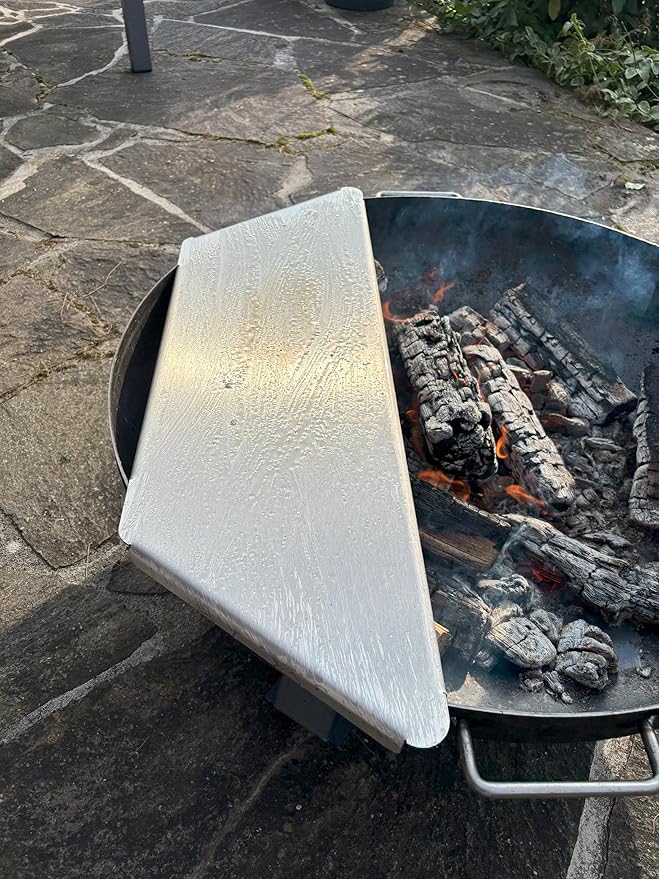 Stainless Steel Grill Griddle Plate – 31.5" Square Plancha Top, 4 mm Heavy Duty, Food-Grade Stainless Steel – Fits Fire Pits & Barrels – Fire Bowl Not Included (31.5" Square Griddle Plate)