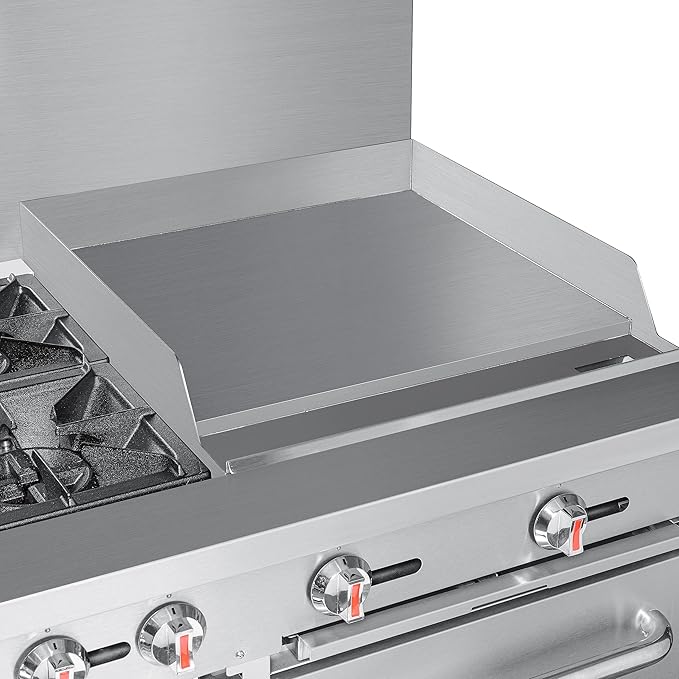 KoolMore 60 in. 6 Burner Commercial Liquid Propane Range with 24 in. Griddle (KM-CRG60-LP)