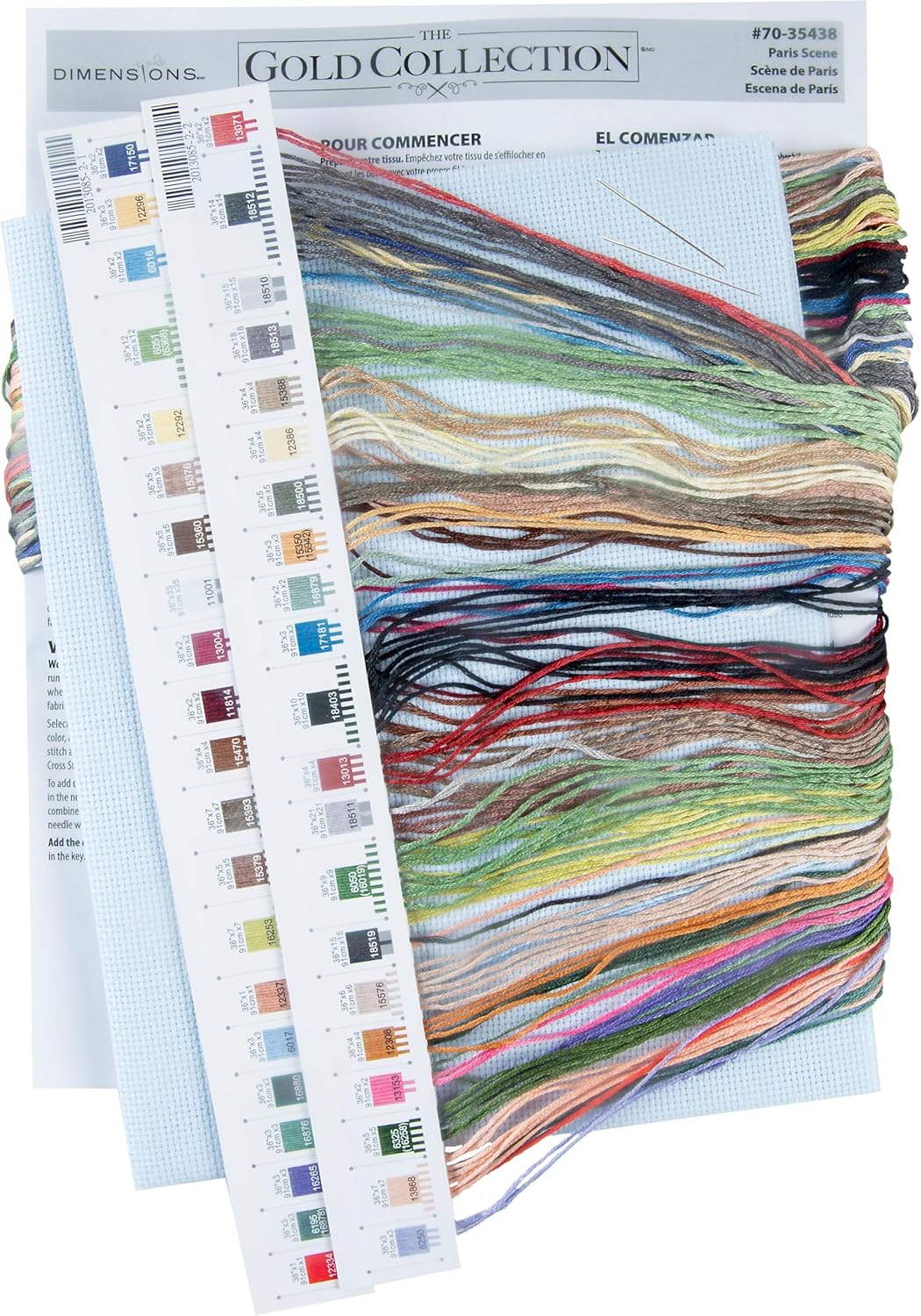 Dimensions Flowers for Sale Counted Cross Stitch Kit, 9" x 12", 14 Cnt. Light Blue Aida 5 Piece