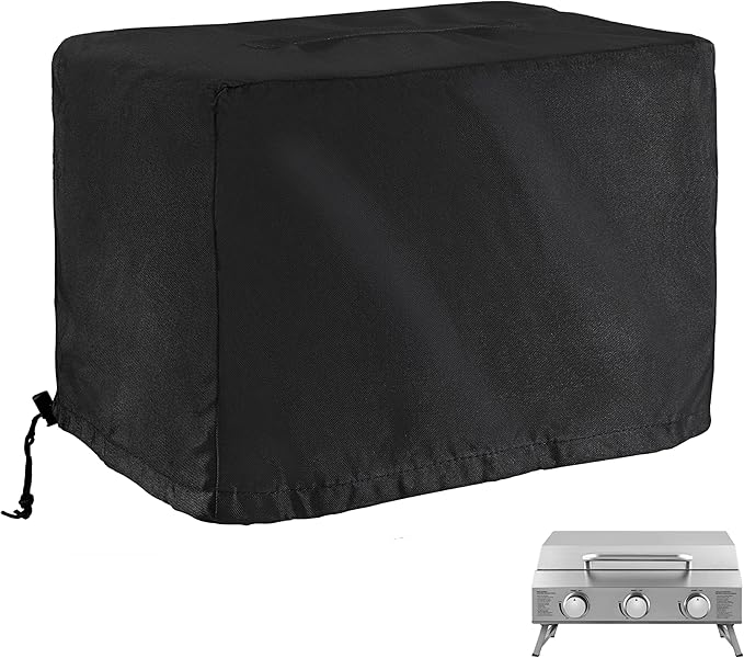 Grill Cover for NXR 3 Burner Portable Gas Grill, Heavy-Duty 600D Outdoor Griddle Cover for Bestfire 3-Burner Tabletop Gas Grill, Tabletop BBQ Cover for NXR 3 Burner Outdoor Barbecue