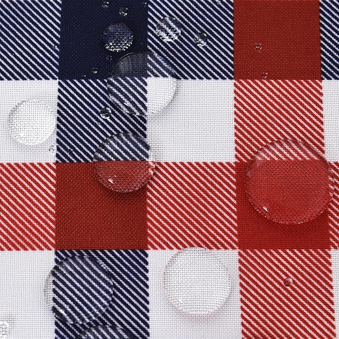 Waterproof Checkered Tablecloth Runner Fabric - Rectangle 12x108 Inch Classic Gingham Buffalo Plaid Table Cloth for Indoor/Outdoor Use - Table Cover for Kitchen, BBQs, and Parties