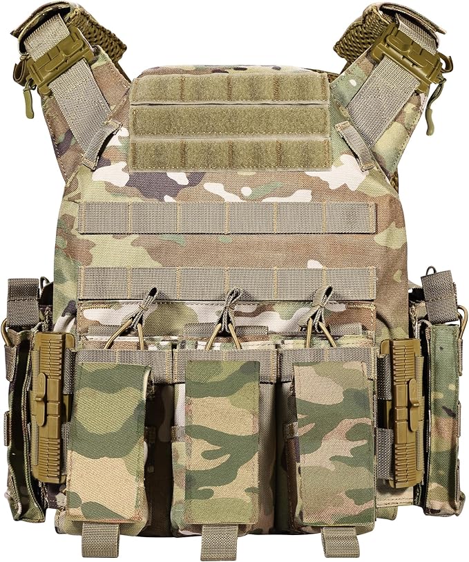 GFIRE Tactical Vest - Airsoft Lightweight Modular 3D Breathable Quick Release Vest, Adjustable Tactical Gear for Training