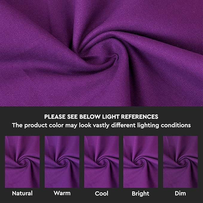 Encasa XO Table Runner 13"x72" Long | Cotton Canvas Fabric | Purple Solid Color | Machine Washable & Durable