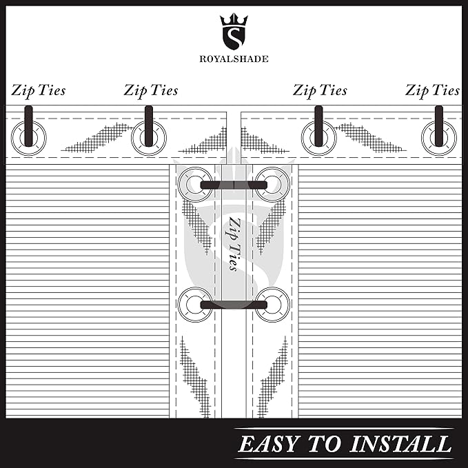 Royal Shade Custom Size 4' x 82' Brown Fence Privacy Screen Windscreen Cover Netting Mesh Fabric Cloth - Cable Zip Ties Included (We Make Custom Size)