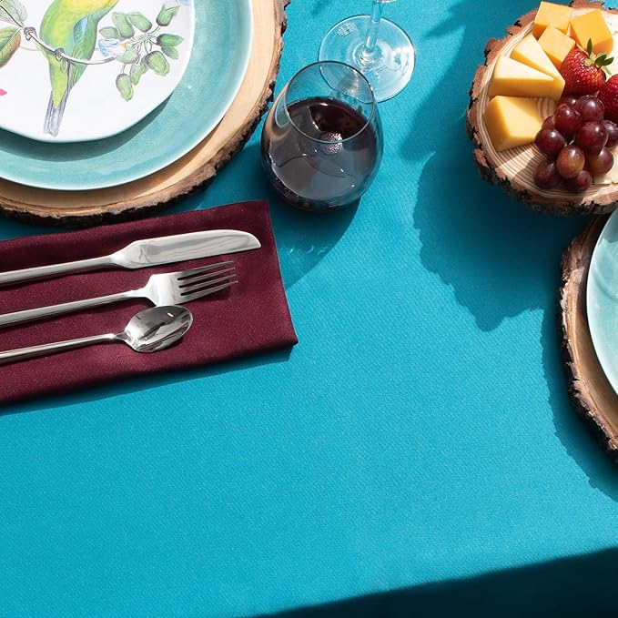 Gee Di Moda Rectangle Tablecloth - 60 x 102 Inch Caribbean Table Cloth for 6 Foot Rectangle Tables - Heavy Duty Washable Fabric - for Holiday Party, Dinner, Weddings, Baby Shower & Events