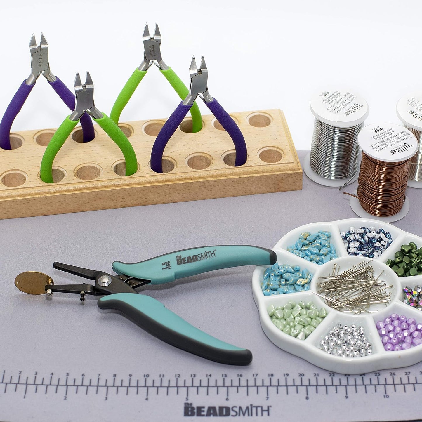 The Beadsmith Metal Hole Punch Pliers, with Gauge Guard, 1.5mm Rivet Hole Size in Sheet Stock up to 22 Gauge