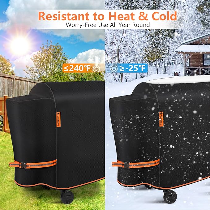 [Upgraded 1000D Heavy Duty Fabric] Grill Cover for Traeger Pro 22/575 Series BAC503, Waterproof Wood Pellet Smoker Cover, Tear & Fade Resistant with Buckle &Zipper, for Traeger Lil'Tex Elite, Eastwood