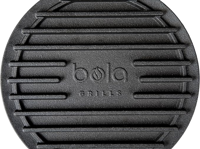 Bola Grill Traveler Portable Charcoal Grill – Small Tabletop BBQ Grill with Adjustable & Rotating Grate for Outdoor Cooking, Camping & Backyard BBQ (Black)