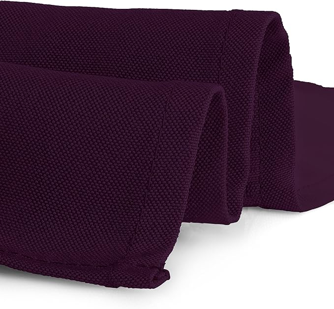 Gee Di Moda Rectangle Tablecloth - 60 x 126 Inch Eggplant Table Cloth for 8 Foot Rectangle Tables - Heavy Duty Washable Fabric - for Holiday Party, Dinner, Weddings, Baby Shower & Events