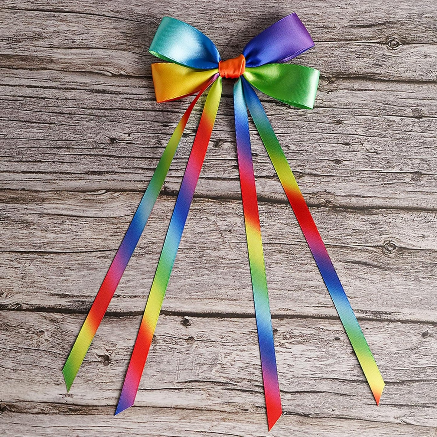 MEEDEE Rainbow Satin Ribbon - 3/8 inch Colored Ribbon for Crafts, Gift Wrapping, Birthday Party, Pride Party, Wedding Decorating - 50 Yards