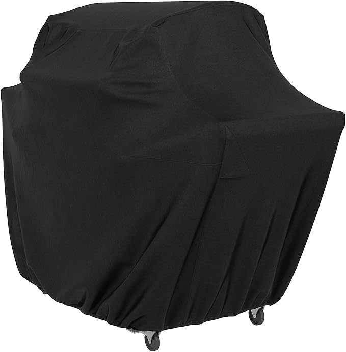 Amazon Basics Gas Grill Barbecue Cover for Outdoor, Waterproof, Anti-UV, Durable, 46 Inch, Small, Black