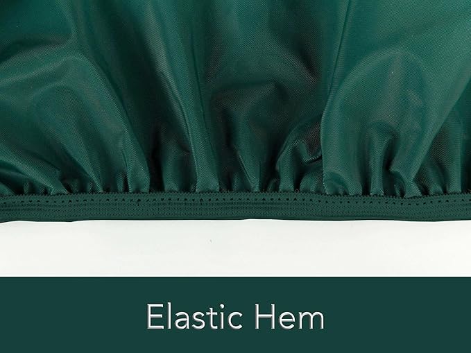 Covermates Classic Round Table Top Cover – All-Weather Outdoor Table Protection, Water-Resistant Vinyl, Elastic Hem, Mesh Vents, Patio Furniture Cover, Round 18-24 DIAMETER, Green