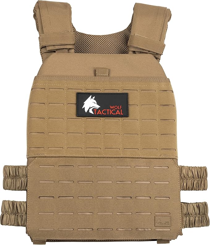 Wolf Tactical Adjustable Weighted Vest for Men & Women - Rucking, Workout, Running, Walking & CrossFit Weight Vest for Strength Training & Fitness