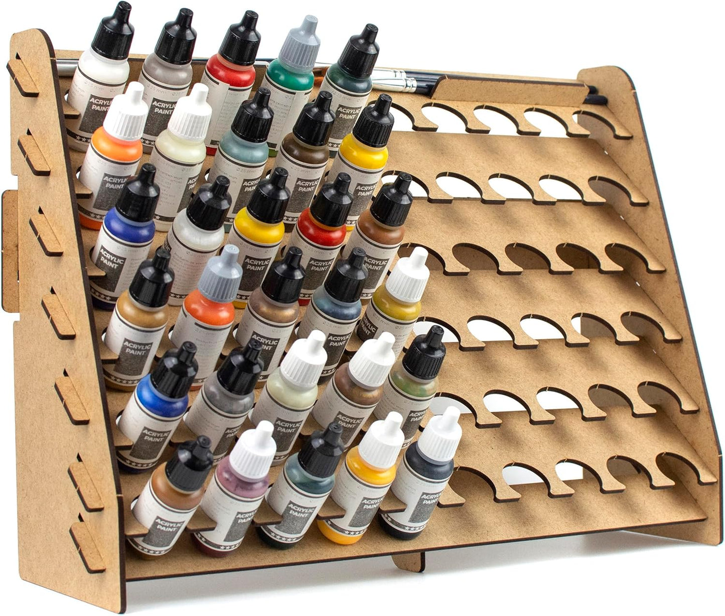 Paint Rack for model paints. Hobby craft Vallejo Tamiya Army compatible wall paint rack stand holder organiser storage for miniature warhammer art artists (26 mm)
