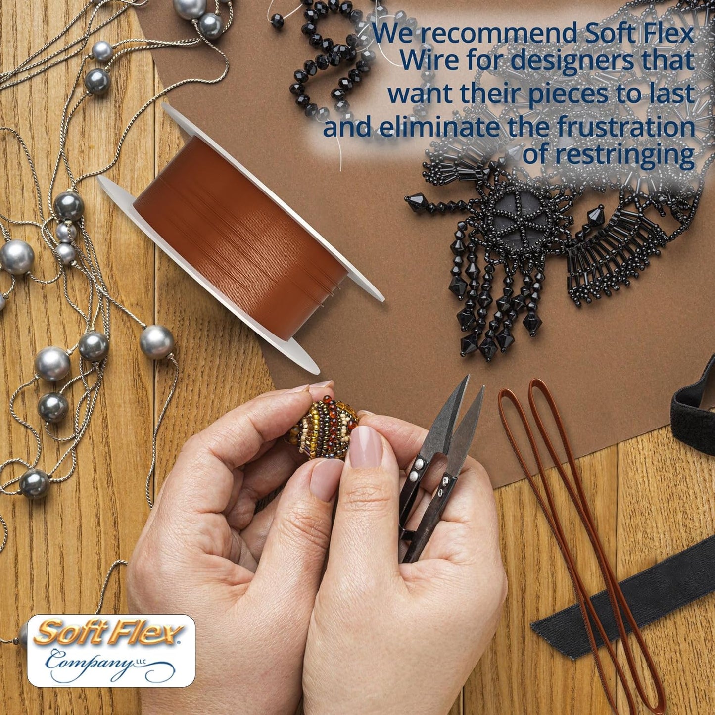 Soft Flex 49 Strand Beading Wire - Heavy 0.24 Diameter - 10 Feet Nylon Design Wire