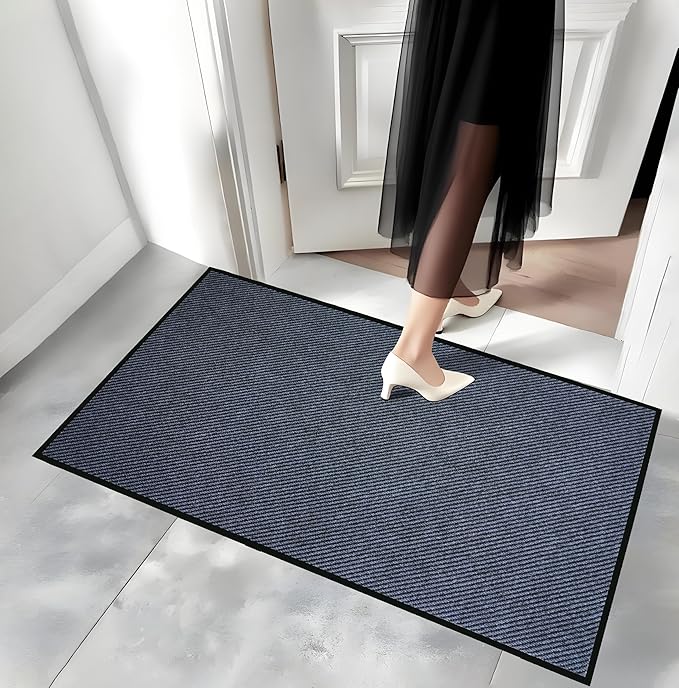 Commercial Grade Entrance Mat 48x72inch Heavy Duty Doormat for High Traffic Entryways Rug All Weather Door Floor Mat with Ultra Grip PVC Backing Non Slip Welcome Mat for Patio,Entry,Indoor Outdoor