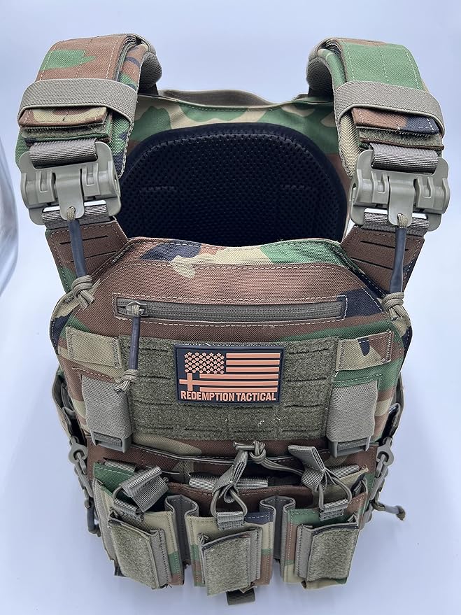 Redemption Crusader 2.0 Molle Quick Release Buckles Airsoft Vest With Adjustable Size Sides And Triple Pouch