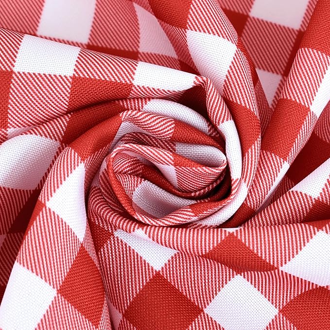 Classic Gingham Buffalo Tablecloth Fabric - Oblong 58x144 Inch Water Proof Checkered Table Cloth for Indoor Outdoor - Table Cover for Birthday, Picnics, BBQs, and Parties