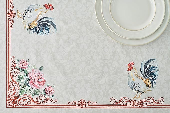 Maison d' Hermine Table Cover 100% Cotton 60"x120" Decorative Tablecloth Washable Rectangle Tablecloths, Dining, Home, Wedding, Banquet, Buffet, Campagne - Spring/Summer