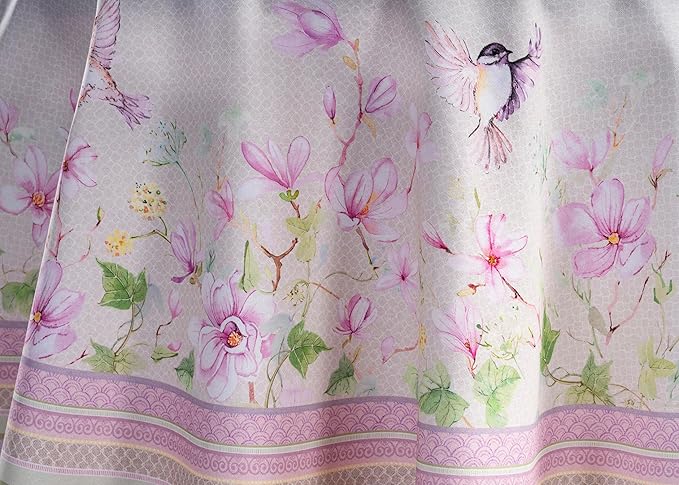 Maison d' Hermine Table Cloth Round Table 100% Cotton 63 Inches Tablecloth Reusable Decorative Everyday Use for Dining Room, Farmhouse, Home, Party, Festive & Wedding Spring Summer - Magnolia Mornings