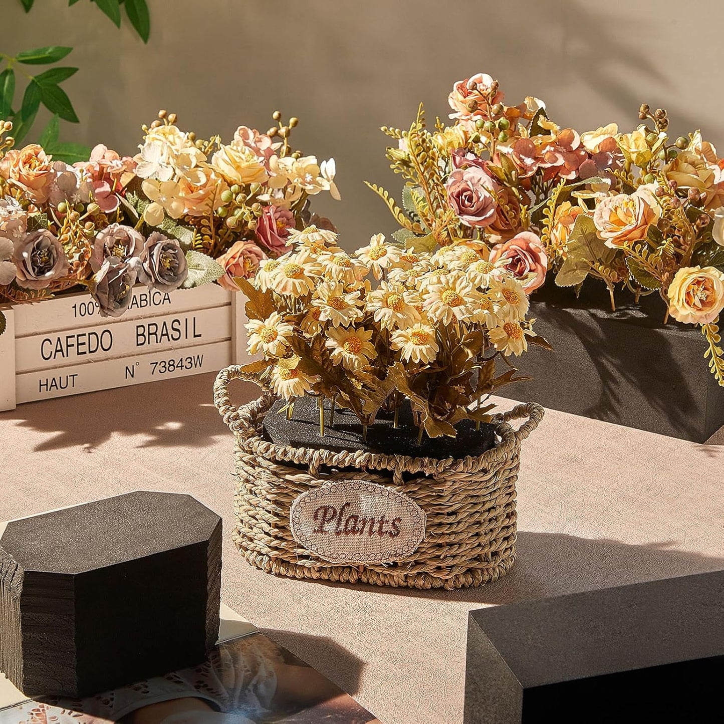 Lallisa 16 Pcs Reusable Floral Foam Blocks Water Weather Resistant Dry Floral Foam for Artificial Flower Arrangements Outdoor Flower Boxes Outside Hanging Planters Wedding Home Decor (9 x 3 x 3")