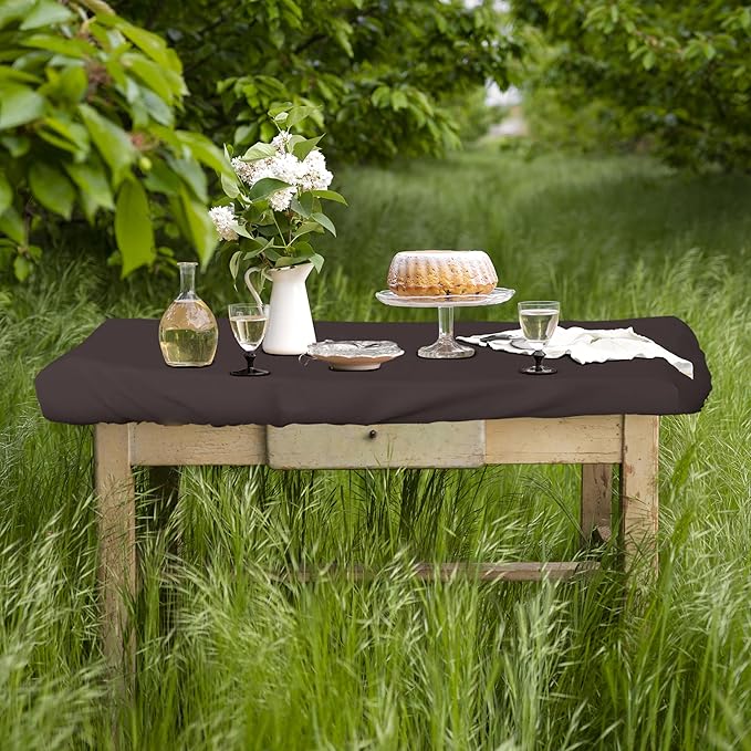 Covers & All Rectangle Table Top Cover, 12 Oz Waterproof UV & Weather Resistant Patio Table Cover, Outdoor Table Cover for Patio Furniture (75" L x 40" W x 5" H, Coffee)