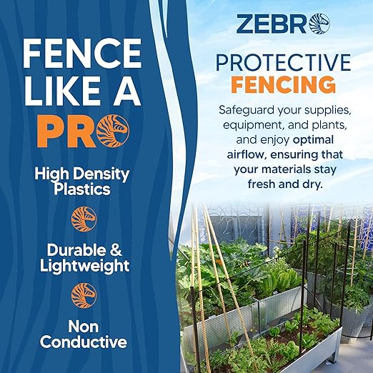 Hardware Mesh Screen & Fence Roll (3' x 25' - Black) - Plastic Indoor or Outdoor Balcony, Patio & Porch Netting - Safety Barrier to Protect Pets & Kids Around The Home
