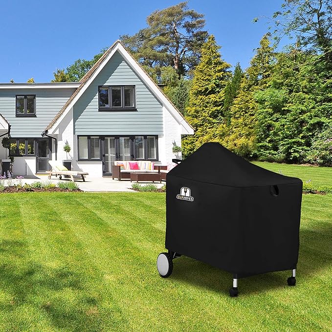 SUPJOYES Grill Cover for Weber Performer Deluxe Charcoal, 22 Inch BBQ Covers, Premium Heavy Duty Waterproof Accessories for Weber 7152 Performer Charcoal Grills