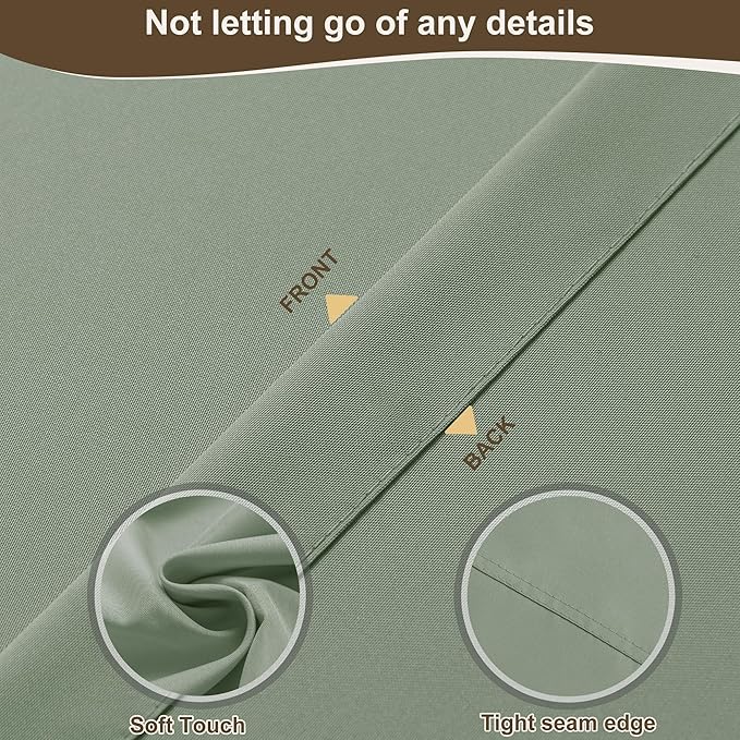 Outdoor Patio Curtains Waterproof with Rod Pocket 4 Pcs 54x84 Inch- Protect Privacy & Weatherproof Balcony Outdoor Curtains for Apartments,Porch, Gazebo, Sliding Glass Door, Sage Green