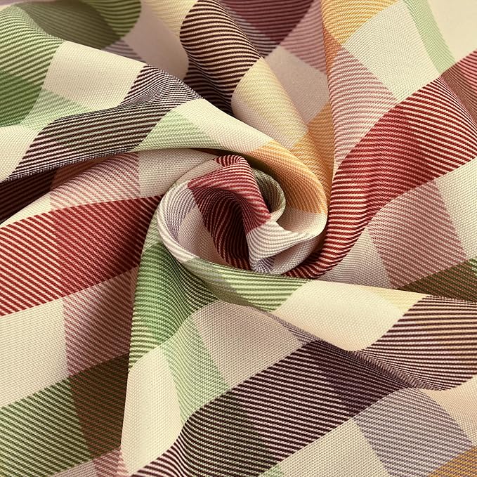 Waterproof Checkered Tablecloth Fabric - Rectangle 58x84 Inch Christmas Thanksgiving Day Table Cloth for Indoor/Outdoor Use - Harvest Table Cover for Kitchen,BBQs,Parties