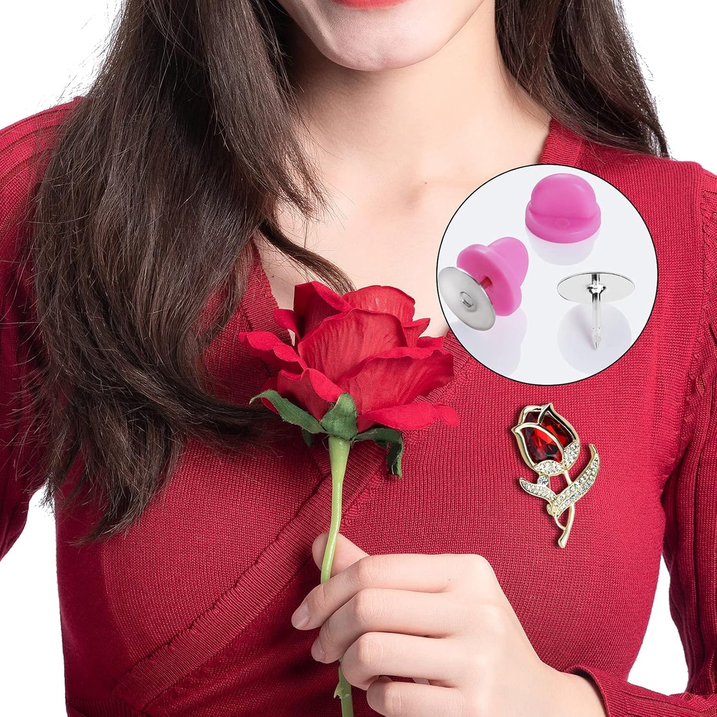 400pcs PVC Rubber Pin Backs Heliltd Butterfly Clutch Pins Tie Tacks Blank Pins for Uniform Badges Backing Holder Clasp Lapel Pin Enamel Pins(200 Sets)