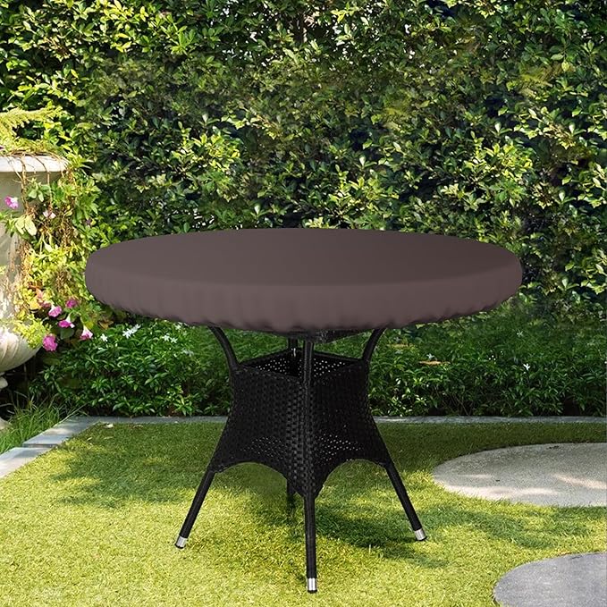 Covers & All Round Table Top Cover, 12 Oz Waterproof UV & Weather Resistant Patio Table Cover, Outdoor Table Cover for Patio Outdoor Furniture & Coffee Table (54" Dia x 4" H Inches, Coffee)