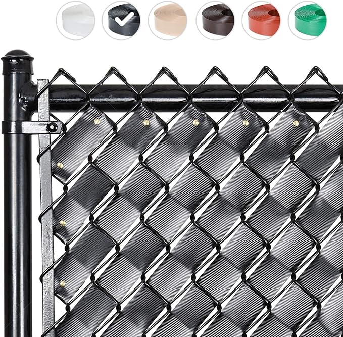 Chain Link Fence Privacy Tape (Obsidian Black)