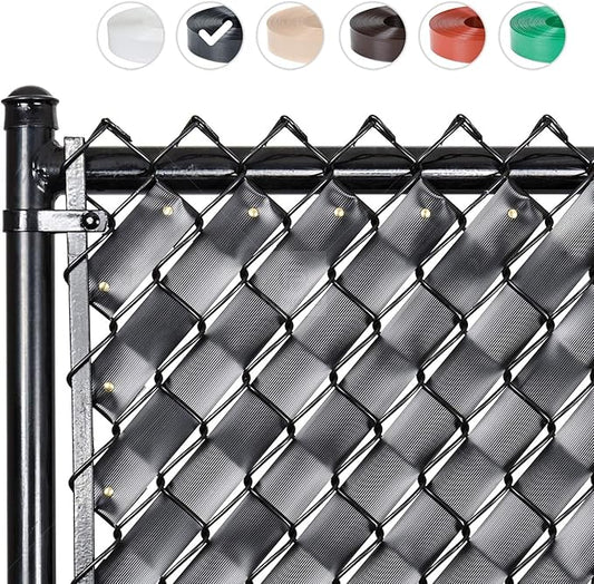 Chain Link Fence Privacy Tape (Obsidian Black)
