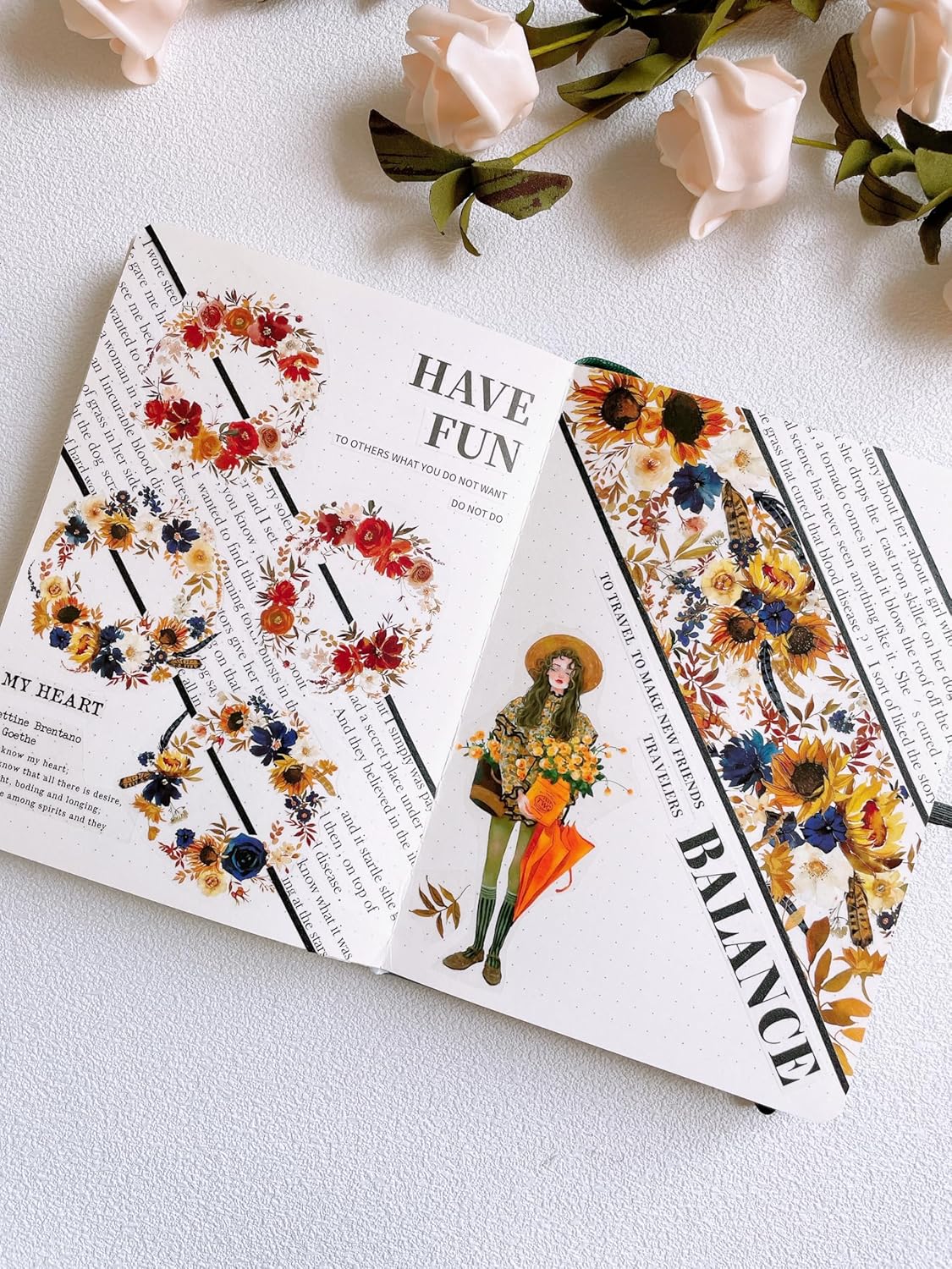 WT Fiery Dream Wide Washi Tape, Single Roll, Original Designs, Modern Fashion Girls Figures Decorative Adhesive Tape for Journaling, Scrapbooking, Bujo Planners, DIY Crafts